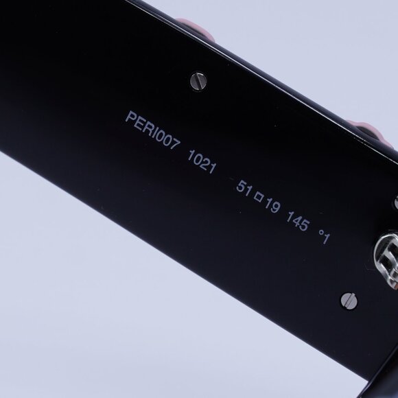 Palm Angels PERI007 ANGEL 1021 Sunglasses Black Rectangle Frame, Cameo Lenses - Picture 9 of 11